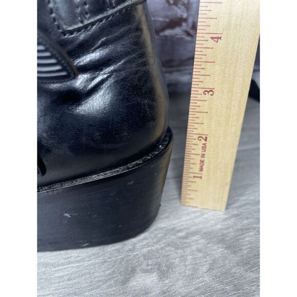 Alias Mae Black Leather Pointed Toe Buckle Straps Boots Women Sz 40EU/9.5M US - Picture 10 of 16